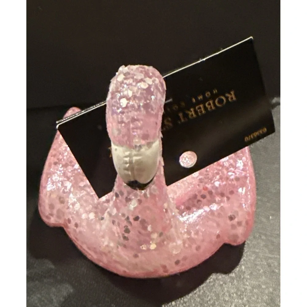 Robert Stanley‎ Pink Flamingo Float Glittery Bird Glass Christmas Ornament NEW